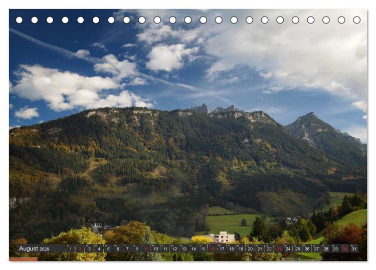 Produktbild: Vorarlberg in &Ouml;sterreich (Tischkalender 2026 DIN A5 quer), CALVENDO Monatskalender