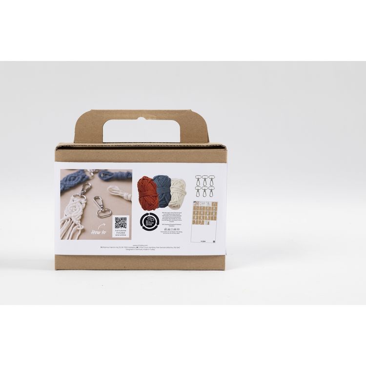 Produktbild: Creativ Company DIY Sets Macram&eacute; Mini Kreativ Set, Makramee, Schl&uuml;sselringe, Kreativ Box