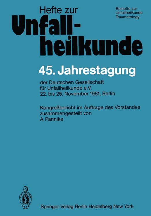 Produktbild: 45. Jahrestagung der Deutschen Gesellschaft f&uuml;r Unfallheilkunde e.V.