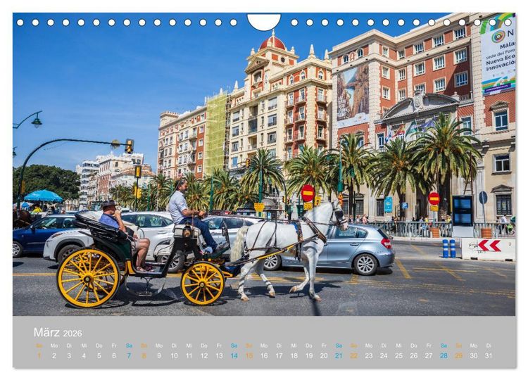 Produktbild: Malaga - andalusische Mittelmeerk&uuml;ste (Wandkalender 2026 DIN A4 quer), CALVENDO Monatskalender
