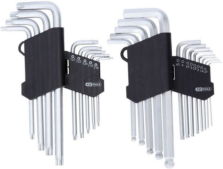Produktbild: KS Tools TX Winkelschraubendreher-Set 1.27 mm, 1.5 mm, 2 mm, 2.5 mm, 3 mm, 3.5 mm, 4 mm, 4.5 mm, 5 mm, 6 mm, 7 mm, 8 mm, 10mm