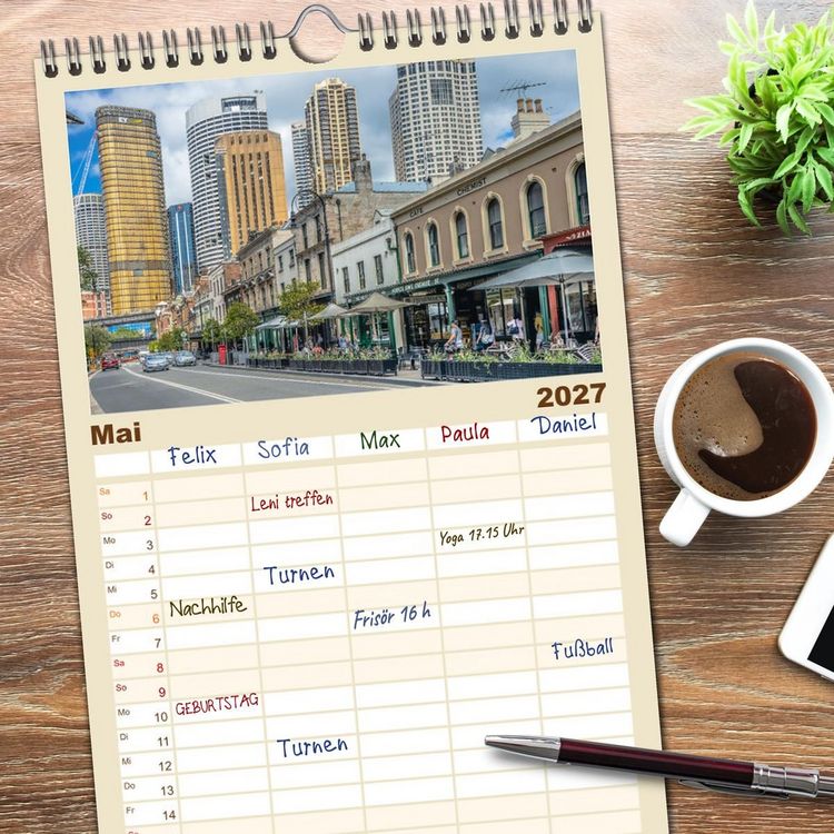 Produktbild: Familienplaner 2027 - Sydney - Pulsierendes Herz Australiens mit 5 Spalten (Wandkalender, 21 x 45 cm) CALVENDO