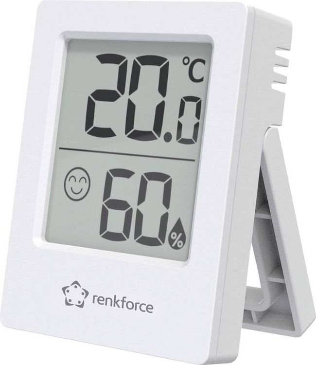 Produktbild: Renkforce RF-6417554 Funk-Thermo-/Hygrometer Wei&szlig; RF-6417554