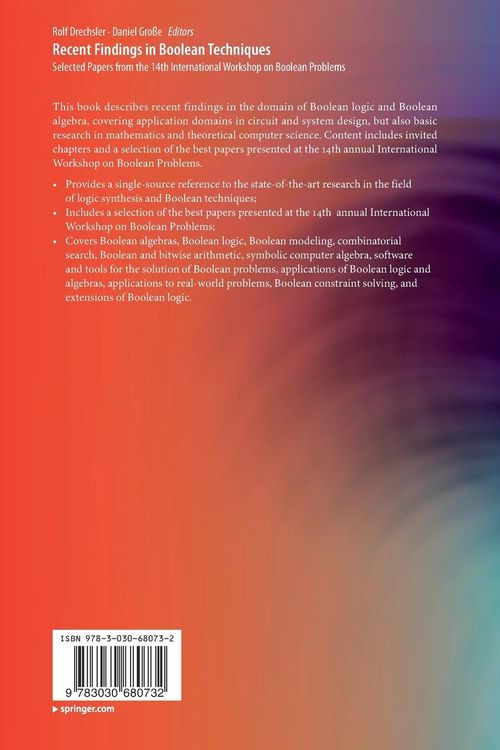 Produktbild: Recent Findings in Boolean Techniques