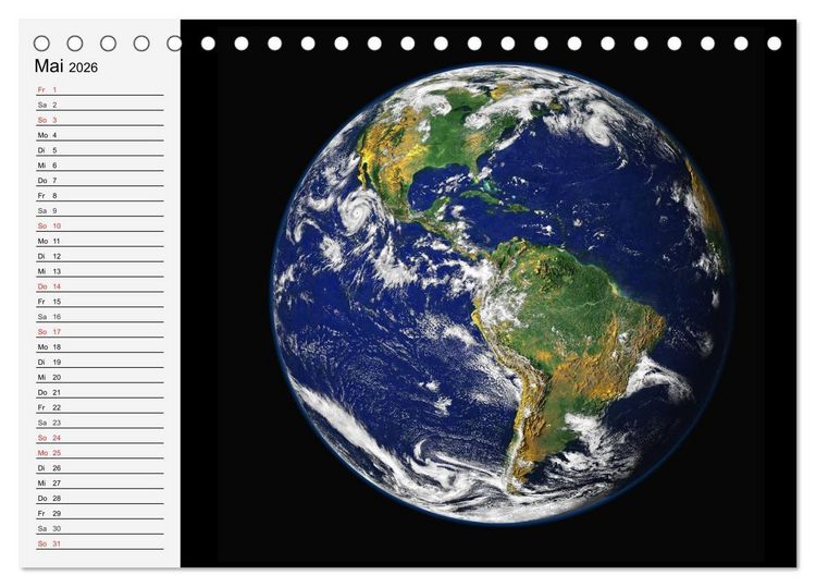 Produktbild: Sonne, Monde und Planeten (Tischkalender 2026 DIN A5 quer), CALVENDO Monatskalender