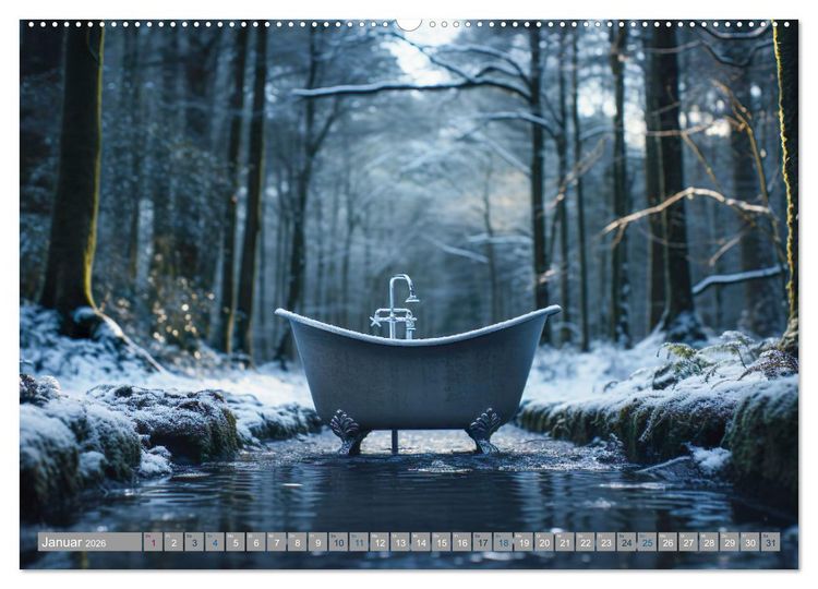 Produktbild: Wannenidylle (hochwertiger Premium Wandkalender 2026 DIN A2 quer), Kunstdruck in Hochglanz