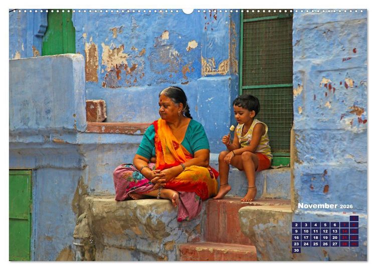Produktbild: Typisch Indien - Unterwegs in Rajasthan (Wandkalender 2026 DIN A2 quer), CALVENDO Monatskalender