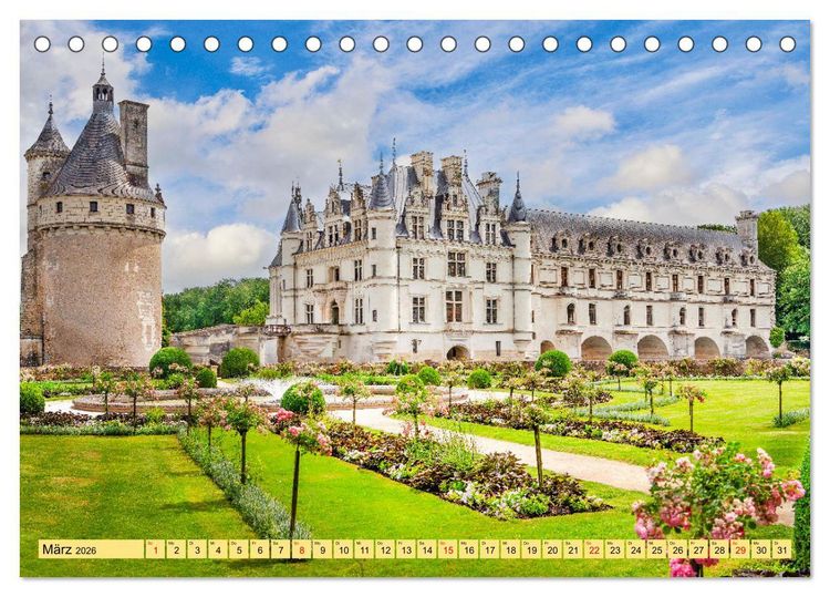 Produktbild: Ch&acirc;teaux. Im Tal der Loire (Tischkalender 2026 DIN A5 quer), CALVENDO Monatskalender