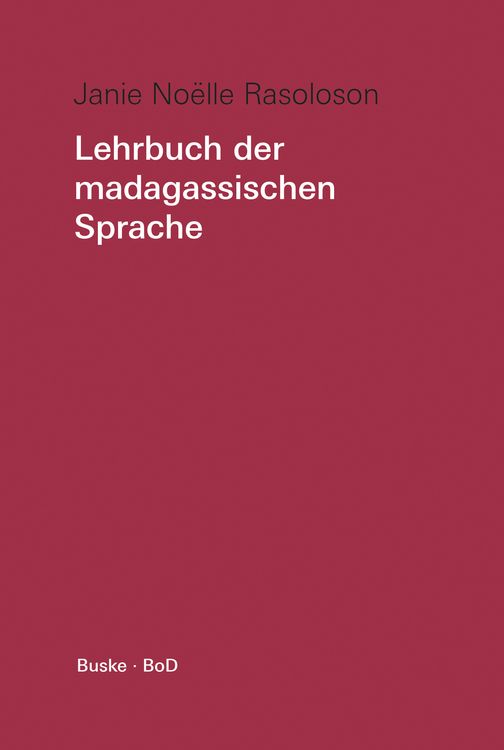 Produktbild: Lehrbuch der madagassischen Sprache