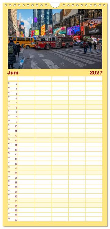 Produktbild: Familienplaner 2027 - Feuerwehr New York - Heart of the City mit 5 Spalten (Wandkalender, 21 x 45 cm) CALVENDO