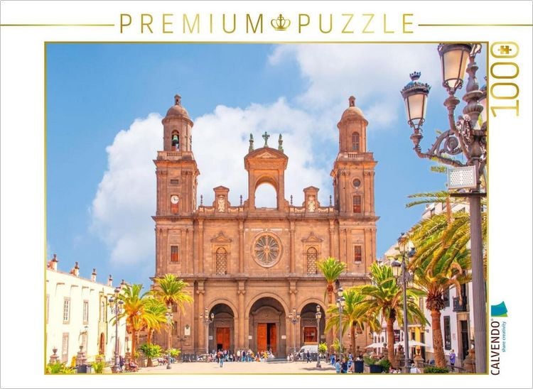 Produktbild: CALVENDO Puzzle Catedral de Santa Ana, Las Palmas de Gran Canaria | 1000 Teile Lege-Gr&ouml;&szlig;e 64x48cm Foto-Puzzle f&uuml;r gl&uuml;ckliche Stunden