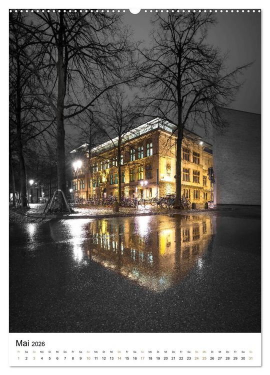 Produktbild: M&uuml;nster - erstrahlt bei Nacht (Wandkalender 2026 DIN A2 hoch), CALVENDO Monatskalender