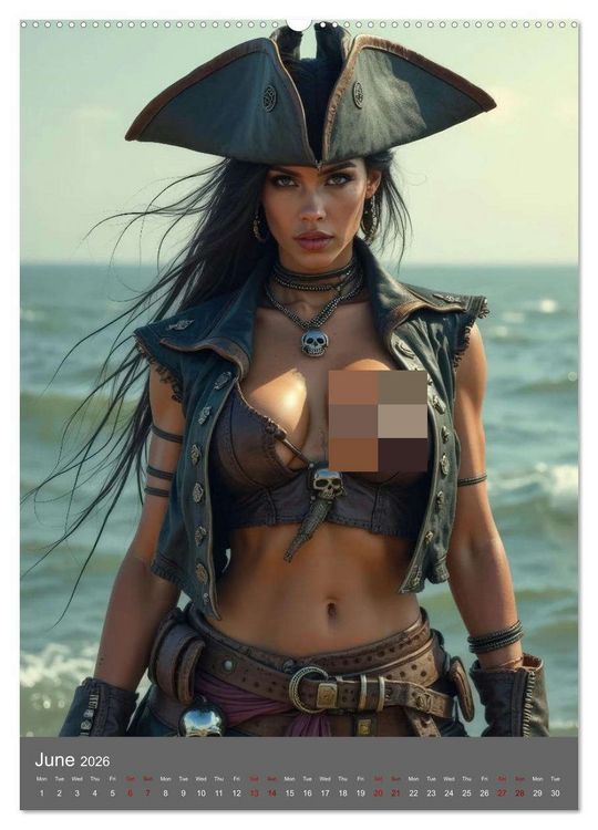 Produktbild: Pirate princesses (Wall Calendar 2026 DIN A2 portrait), CALVENDO 12 Month Wall Calendar