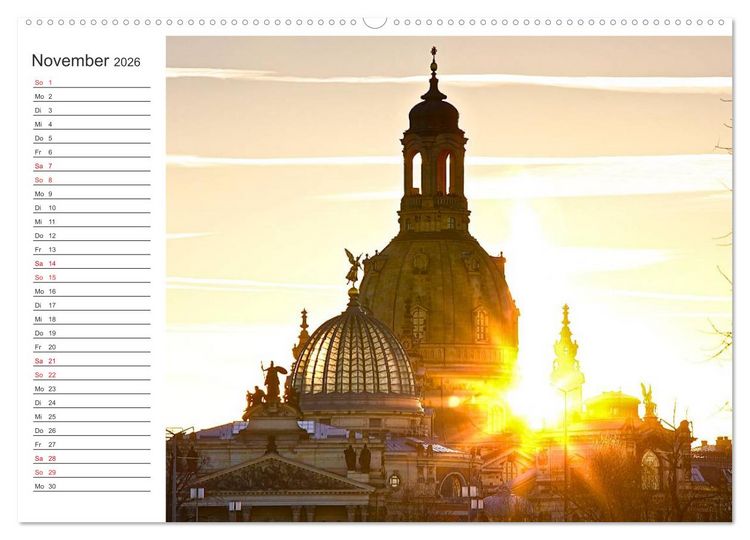Produktbild: Dresden - Die Frauenkirche (hochwertiger Premium Wandkalender 2026 DIN A2 quer), Kunstdruck in Hochglanz