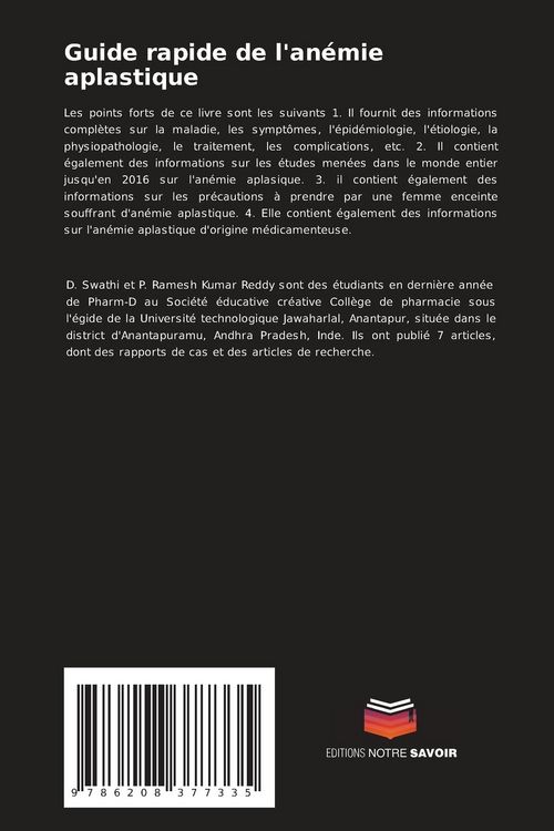 Produktbild: Guide rapide de l'an&eacute;mie aplastique
