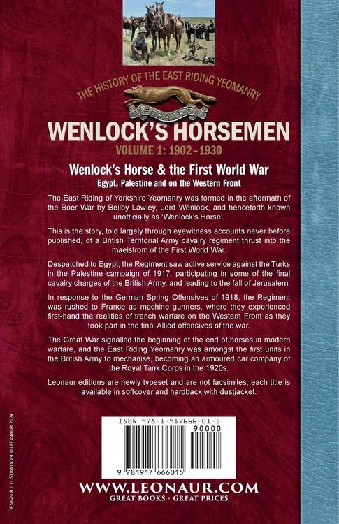 Produktbild: The History of the East Riding Yeomanry VOLUME 1