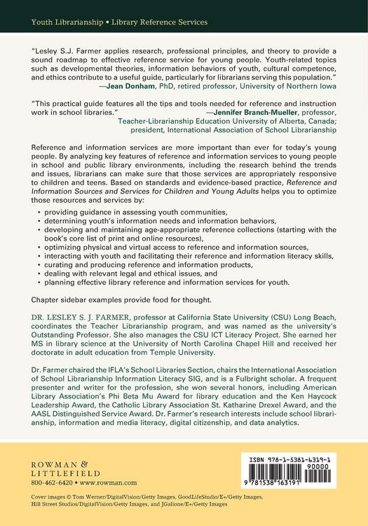 Produktbild: Reference and Information Sources and Services for Children and Young Adults