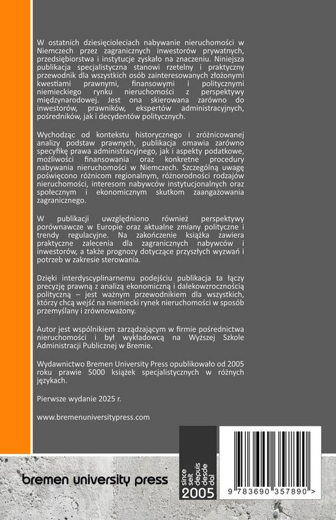Produktbild: Podr&iquest;cznik dla inwestor&oacute;w zagranicznych na niemieckim rynku nieruchomo&iquest;ci