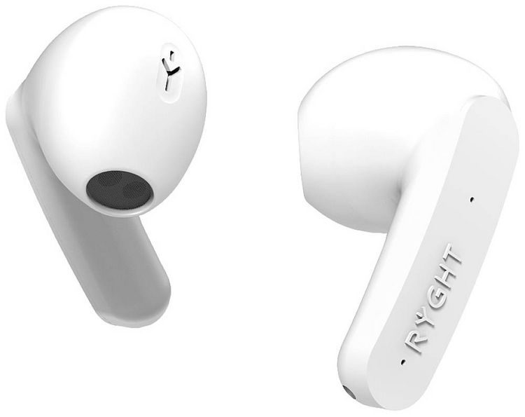 Produktbild: RYGHT MINO In Ear Headset Bluetooth® Stereo Weiß Mikrofon-Rauschunterdrückung Batterieladeanzeige, Headset, Ladecase, Touch-Steuerung