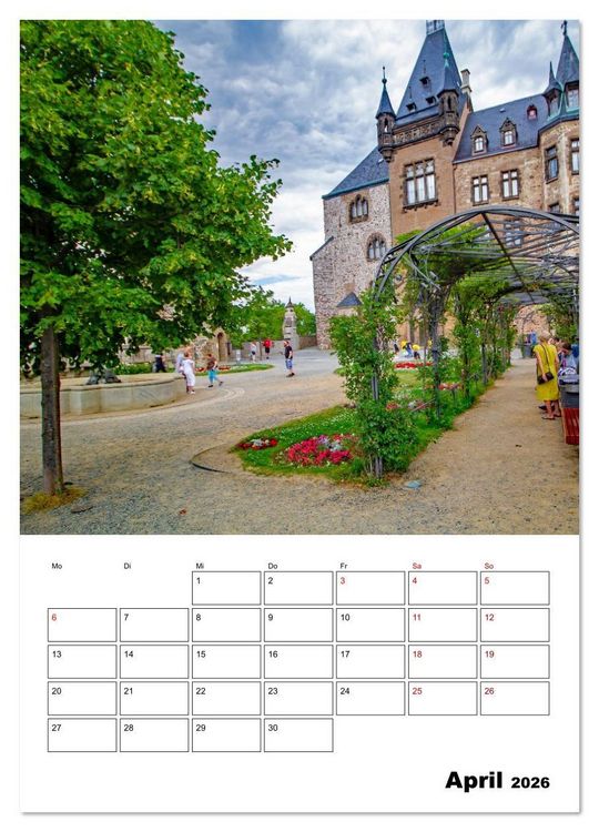 Produktbild: Schloss Wernigerode - Terminplaner (Wandkalender 2026 DIN A4 hoch), CALVENDO Monatskalender