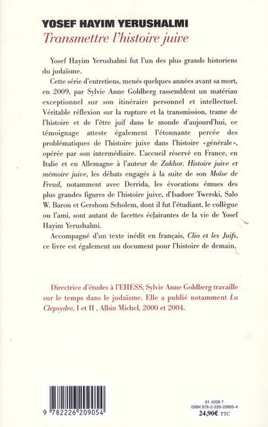 Produktbild: Transmettre l'Histoire Juive ; Entretiens Avec Sylvie Anne Goldberg