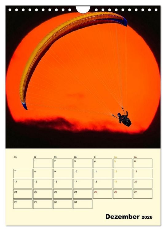 Produktbild: Paragliding - extrem aufregend (Wandkalender 2026 DIN A4 hoch), CALVENDO Monatskalender