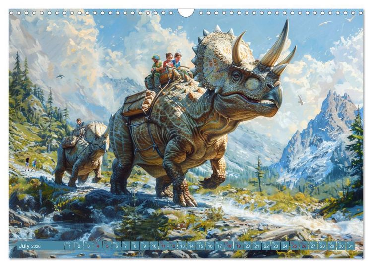 Produktbild: Dinosaur Legends (Wall Calendar 2026 DIN A3 landscape), CALVENDO 12 Month Wall Calendar