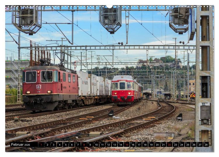 Produktbild: Eisenbahn-Nostalgie - Oldtimer auf Schweizer Schienen (Wandkalender 2026 DIN A2 quer), CALVENDO Monatskalender