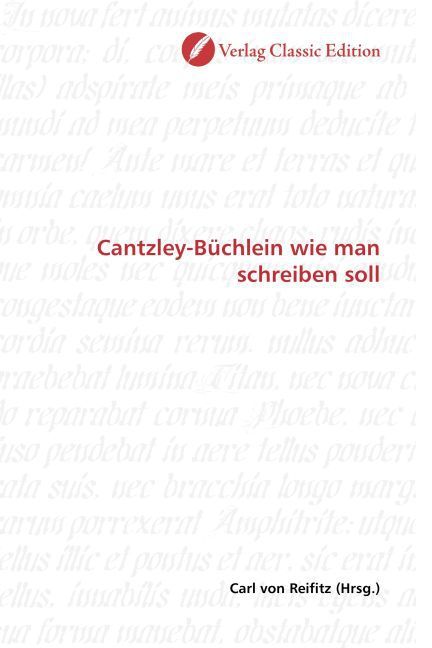 Produktbild: Cantzley-B&uuml;chlein wie man schreiben soll