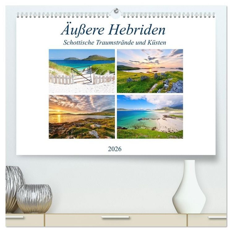 Produktbild: &Auml;u&szlig;ere Hebriden - Schottische Traumstr&auml;nde und K&uuml;sten (hochwertiger Premium Wandkalender 2026 DIN A2 quer), Kunstdruck in Hochglanz