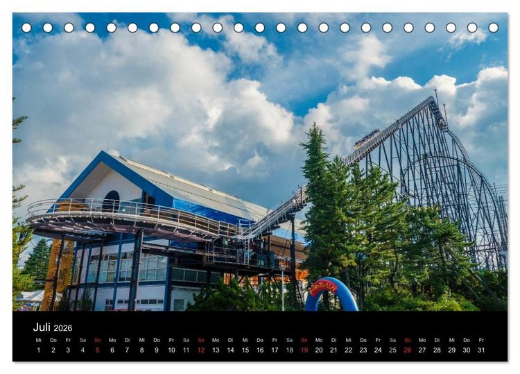Produktbild: Made for Fear - Der Achterbahnkalender (Tischkalender 2026 DIN A5 quer), CALVENDO Monatskalender