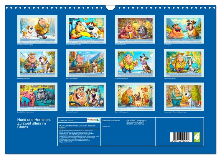 Produktbild: Hund und Herrchen. Zu zweit allein im Chaos (Wandkalender 2026 DIN A3 quer), CALVENDO Monatskalender