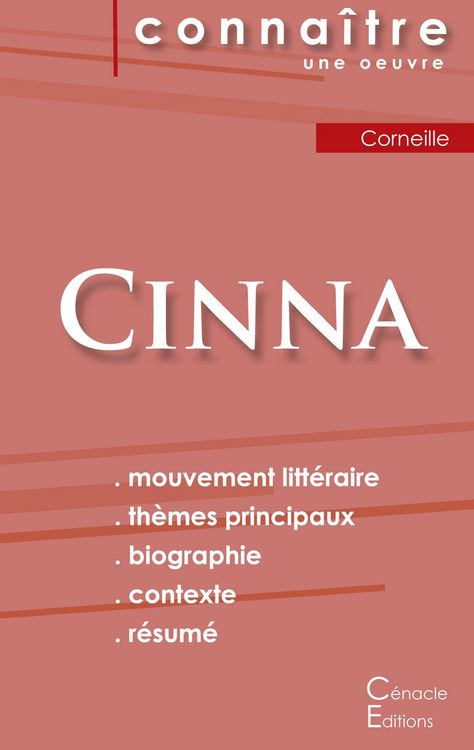 Produktbild: Fiche de lecture Cinna de Corneille (Analyse litt&eacute;raire de r&eacute;f&eacute;rence et r&eacute;sum&eacute; complet)