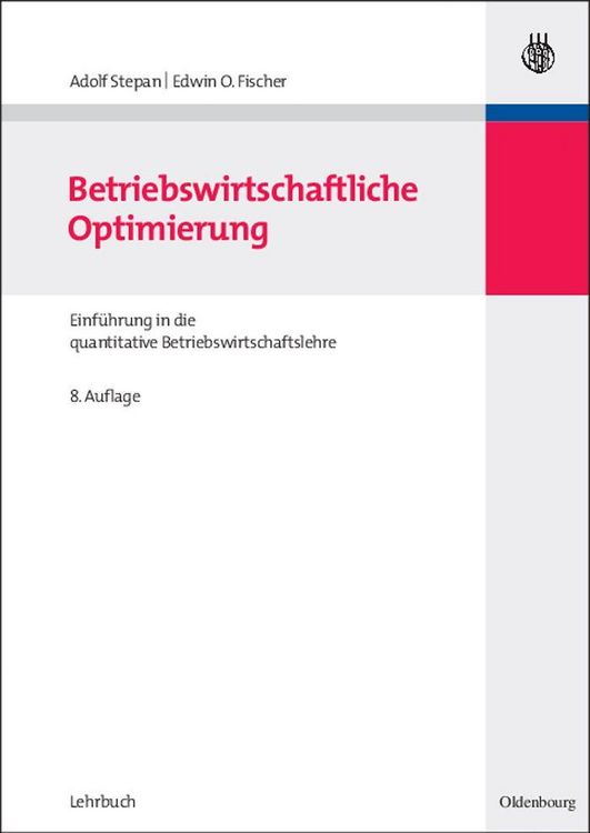 Produktbild: Betriebswirtschaftliche Optimierung
