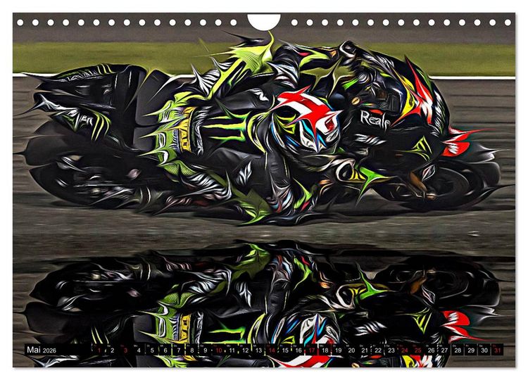 Produktbild: Fullspeed on two Wheels (Wandkalender 2026 DIN A4 quer), CALVENDO Monatskalender
