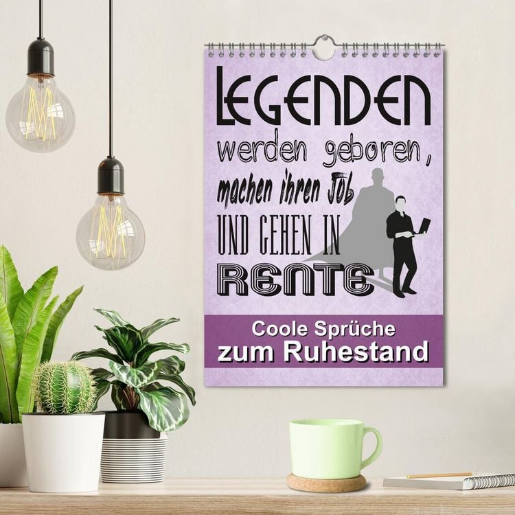 Produktbild: Coole Spr&uuml;che zum Ruhestand (Wandkalender 2026 DIN A4 hoch), CALVENDO Monatskalender