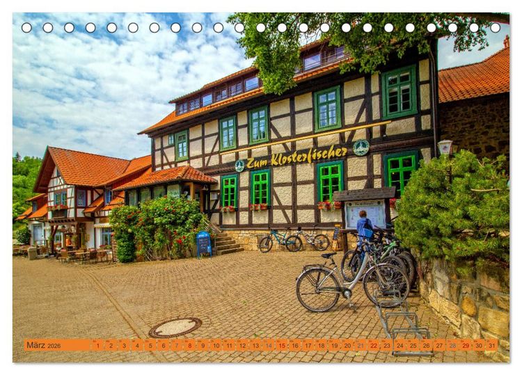 Produktbild: Das Kloster Michaelstein erleben &ndash; Ehemalige Zisterzienser &ndash; Abtei in Blankenburg am Harz (Tischkalender 2026 DIN A5 quer), CALVENDO Monatskalender