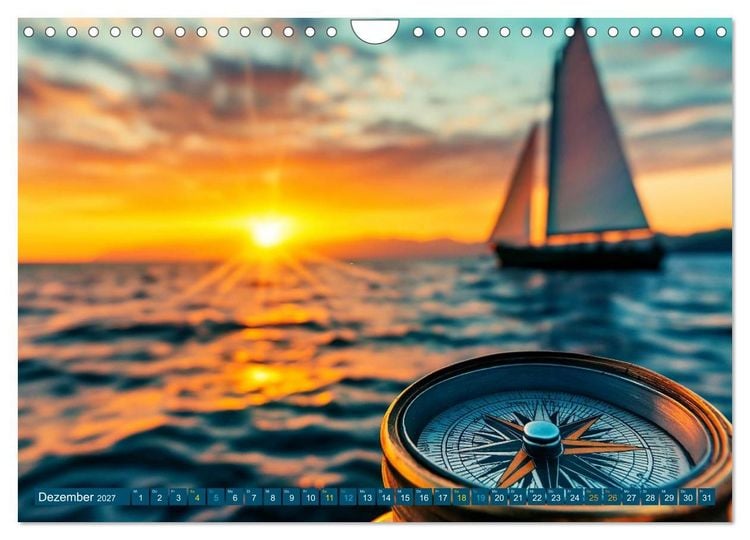 Produktbild: SEGELN - unterwegs mit dem Wind (Wandkalender 2027 DIN A4 quer), CALVENDO Monatskalender