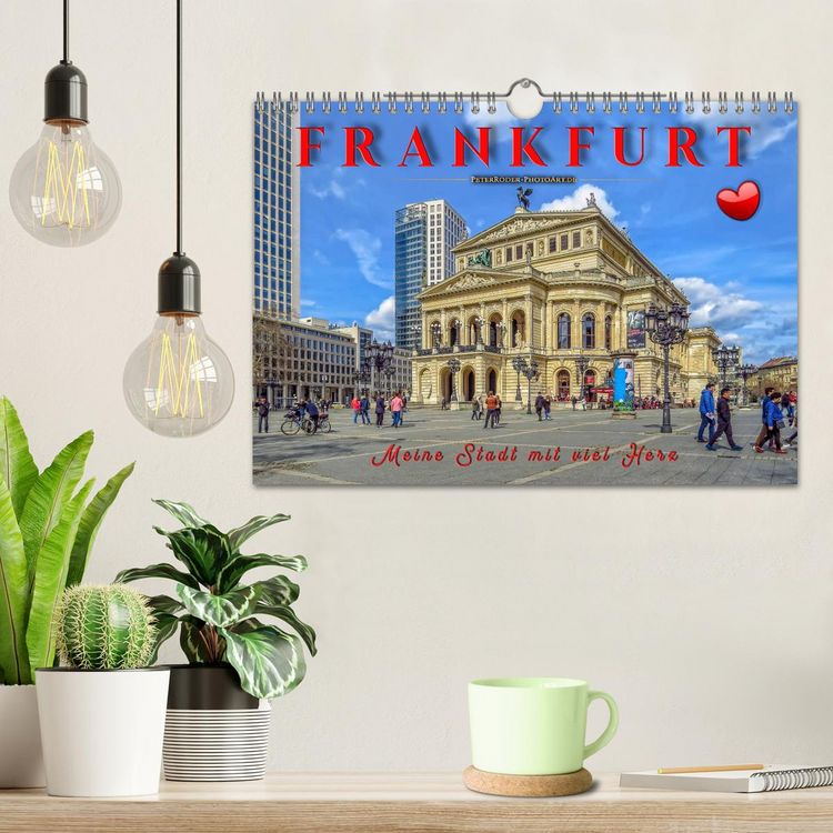 Produktbild: Frankfurt - meine Stadt mit viel Herz (Wandkalender 2026 DIN A4 quer), CALVENDO Monatskalender