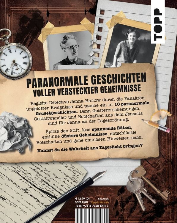 Produktbild: Das paranormale R&auml;tselbuch &ndash; 10 Stories zum Gruseln und R&auml;tseln