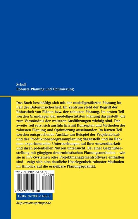 Produktbild: Robuste Planung und Optimierung