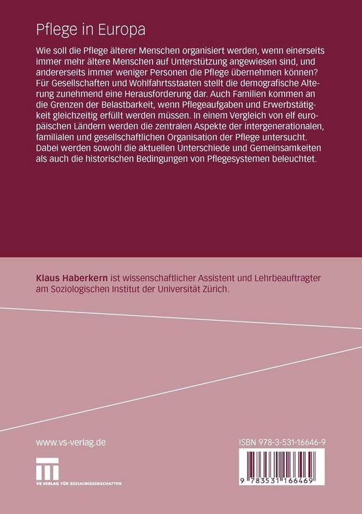 Produktbild: Pflege in Europa