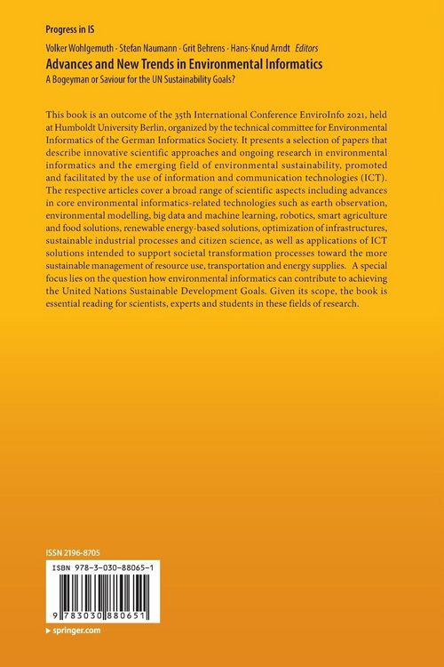 Produktbild: Advances and New Trends in Environmental Informatics