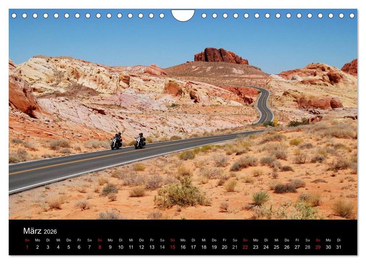 Produktbild: Born to be Wild - Mit der Harley durch den S&uuml;dwesten der USA (Wandkalender 2026 DIN A4 quer), CALVENDO Monatskalender