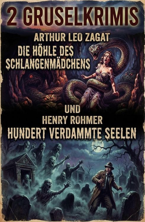 Produktbild: 2 Gruselkrimis: Die h&ouml;hle des Schlangenm&auml;dchens / Hundert verdammte Seelen