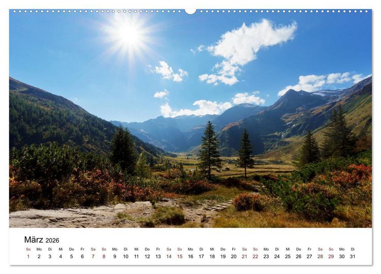 Produktbild: Die Gasteiner Berge Im Sp&auml;tsommer (hochwertiger Premium Wandkalender 2026 DIN A2 quer), Kunstdruck in Hochglanz