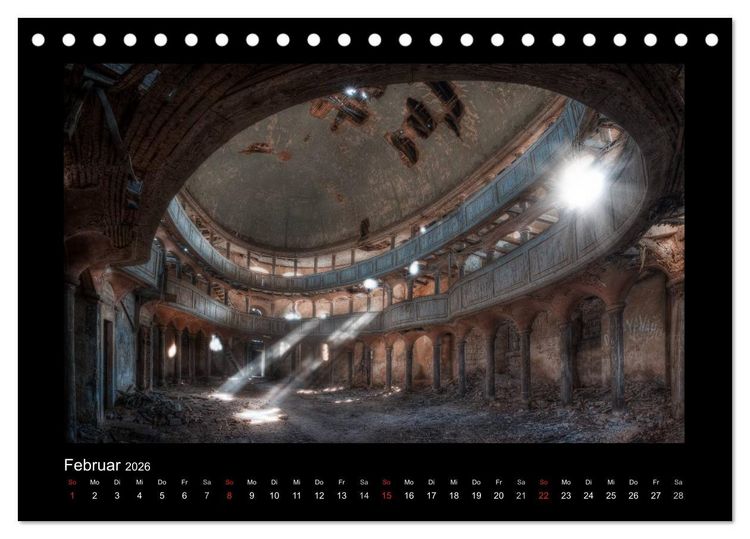 Produktbild: Lost Places - vergessene orte vergessener glanz (Tischkalender 2026 DIN A5 quer), CALVENDO Monatskalender