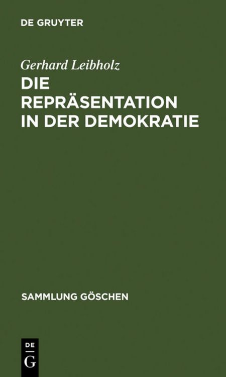 Produktbild: Die Repr&auml;sentation in der Demokratie