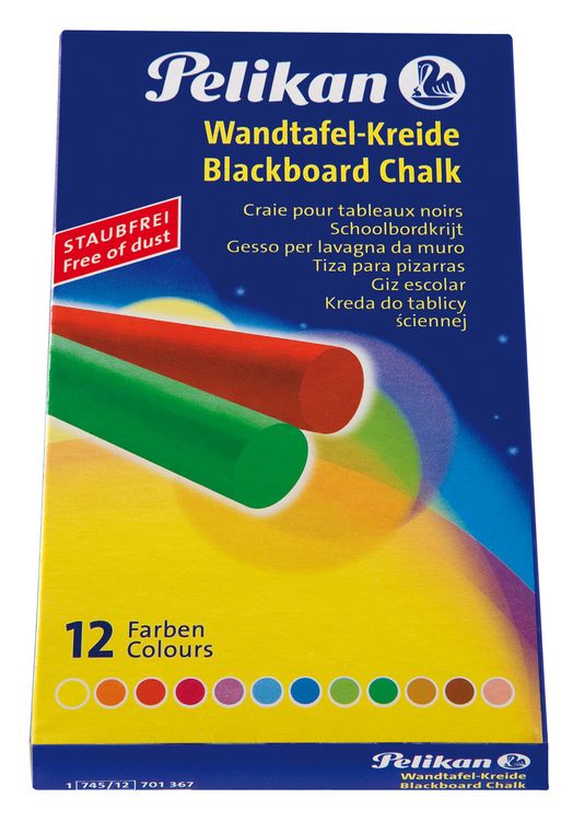 Produktbild: Pelikan Wandtafelkreide 745/12 farbig sortiert