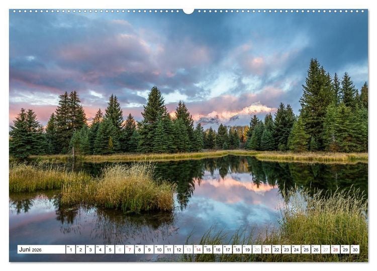 Produktbild: Grand Teton National Park (hochwertiger Premium Wandkalender 2026 DIN A2 quer), Kunstdruck in Hochglanz